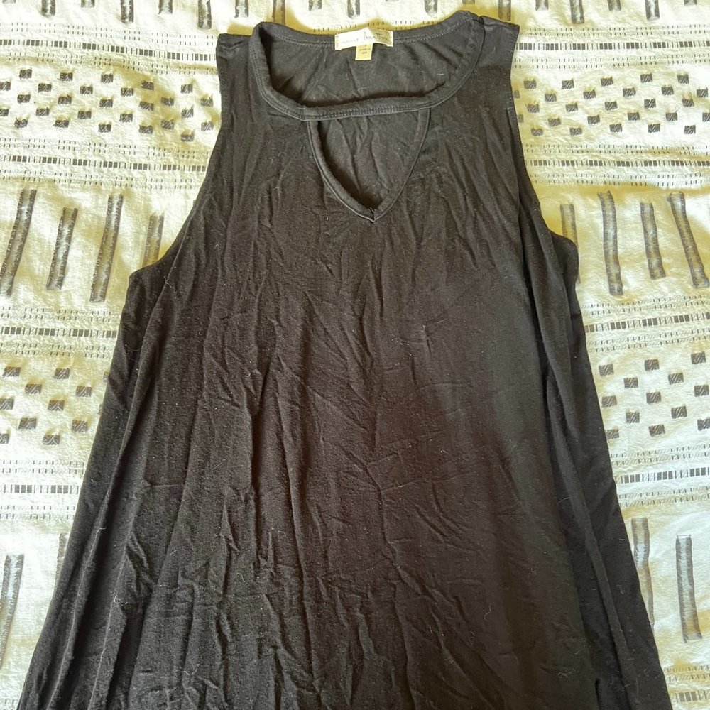 A Line Swing Sleeveless Dress Black Small